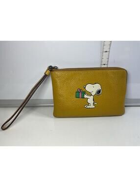 Coach X Snoopy Holiday Leather Wristlet